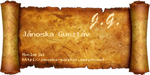 Jánoska Gusztáv névjegykártya